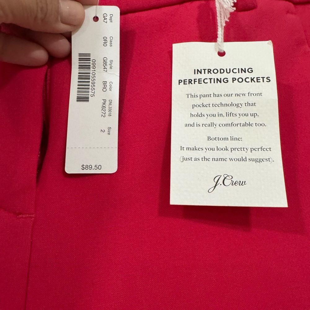 J. Crew Cameron Hot Pink Pants - Picture 3 of 3